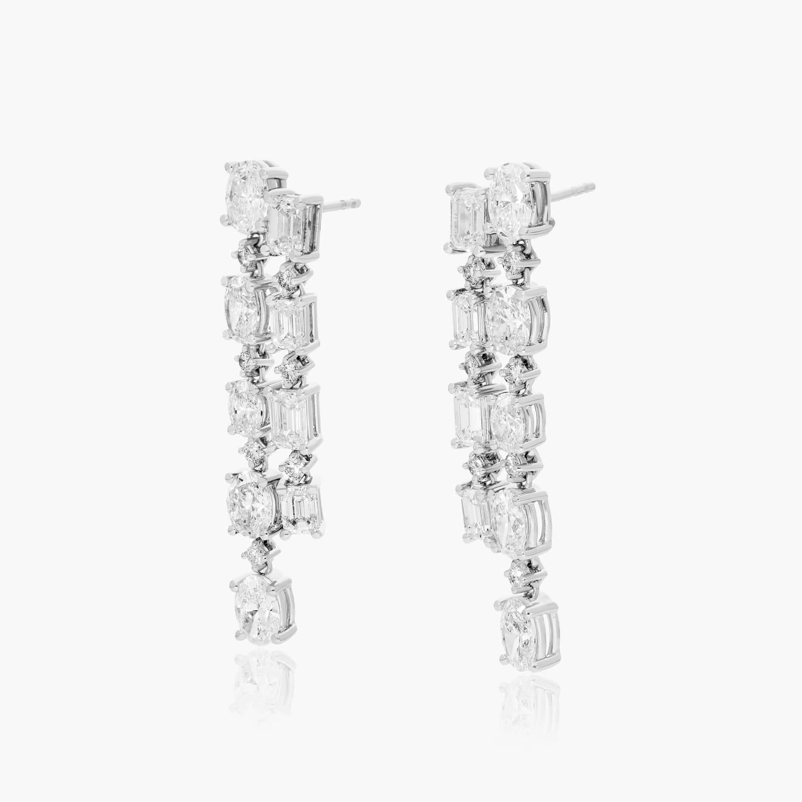 Cascading Lab-Grown Diamond Earrings In 14K White Gold By James Allen