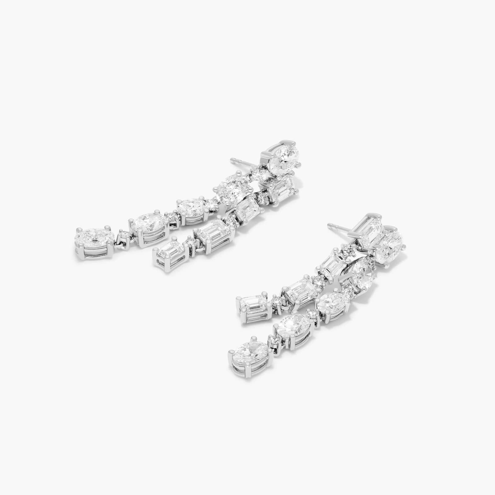 Cascading Lab-Grown Diamond Earrings In 14K White Gold By James Allen