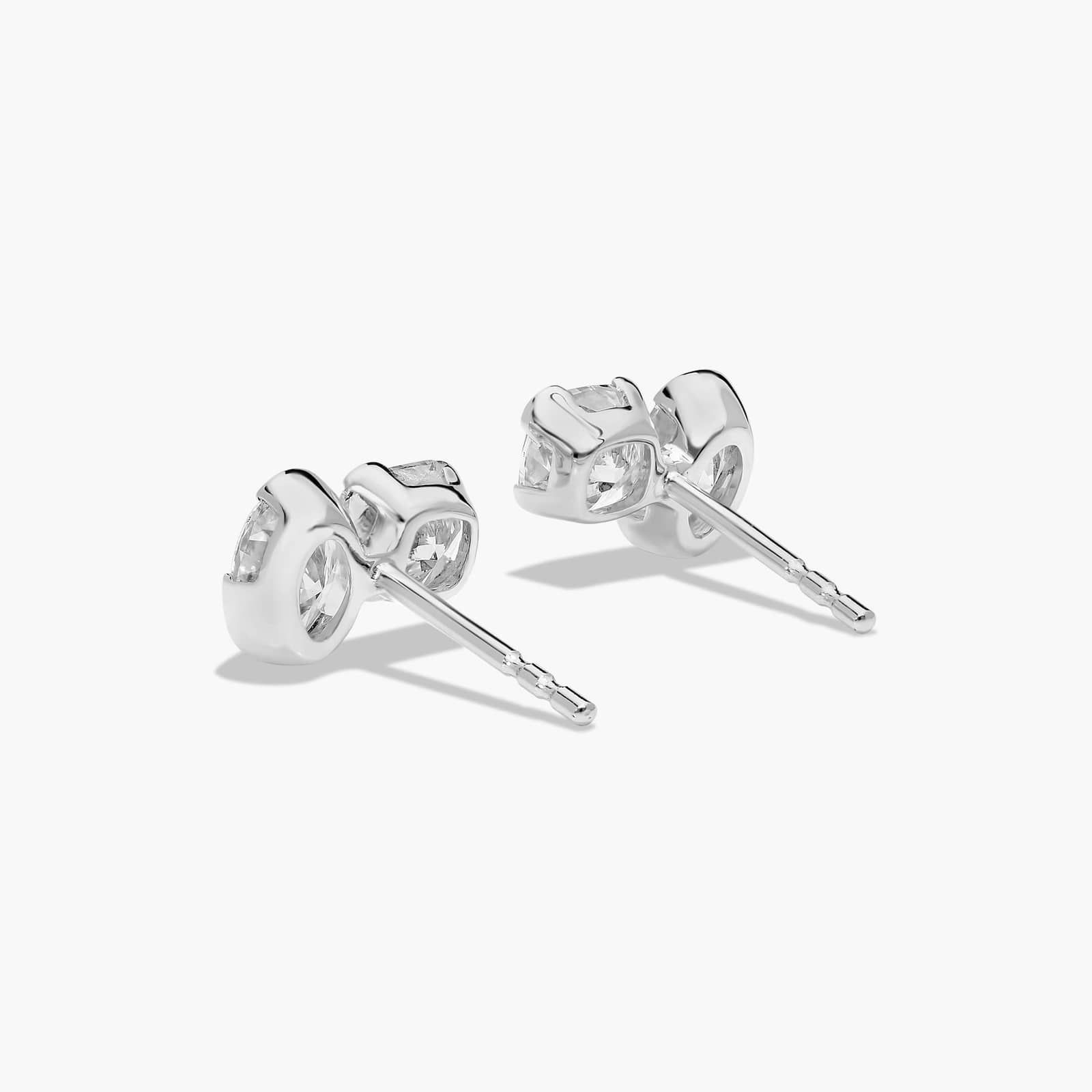 Toi et Moi Earrings With Oval Cut Lab-Grown Diamonds In 14K White Gold By James Allen
