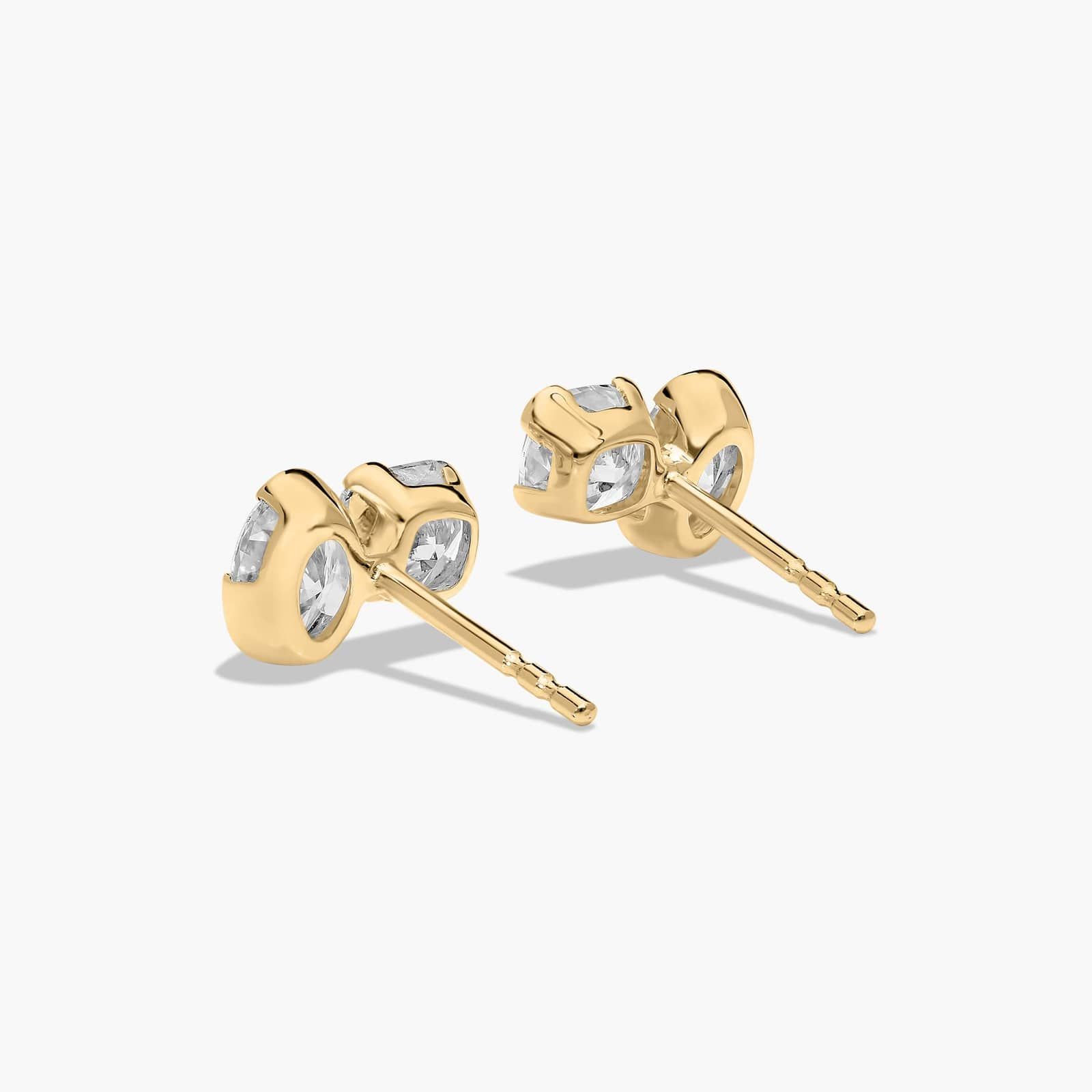 Toi et Moi Earrings With Oval Cut Lab-Grown Diamonds In 14K Yellow Gold By James Allen
