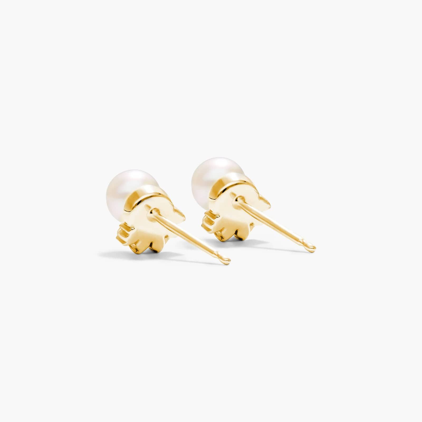 Crown Freshwater Pearl and Diamond Earrings In 14K Yellow Gold By James Allen