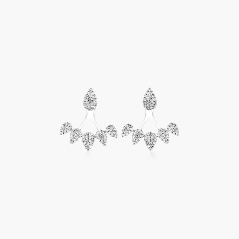 Graduated Teardrop Diamond Drop Earrings In 14K White Gold By James Allen