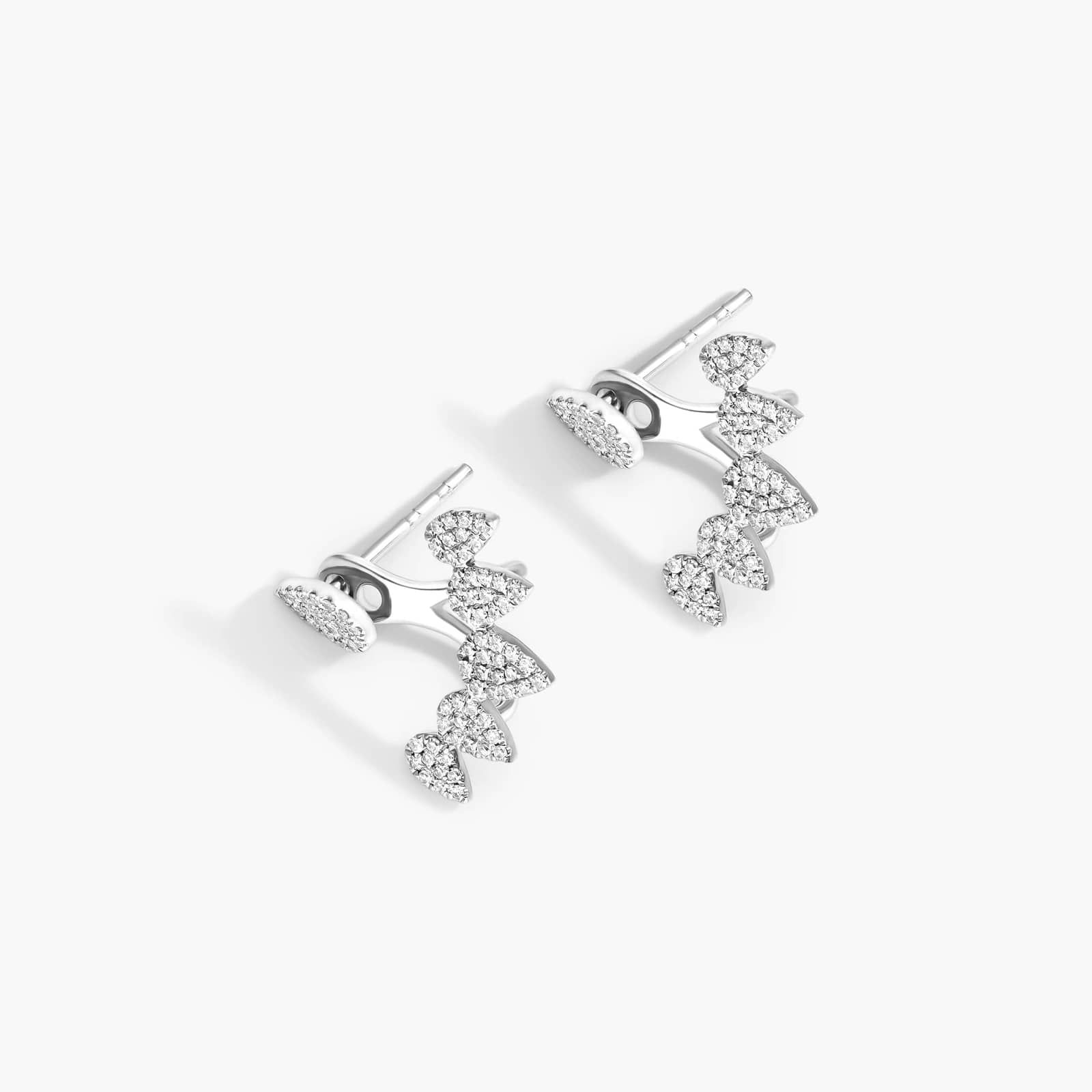 Graduated Teardrop Diamond Drop Earrings In 14K White Gold By James Allen