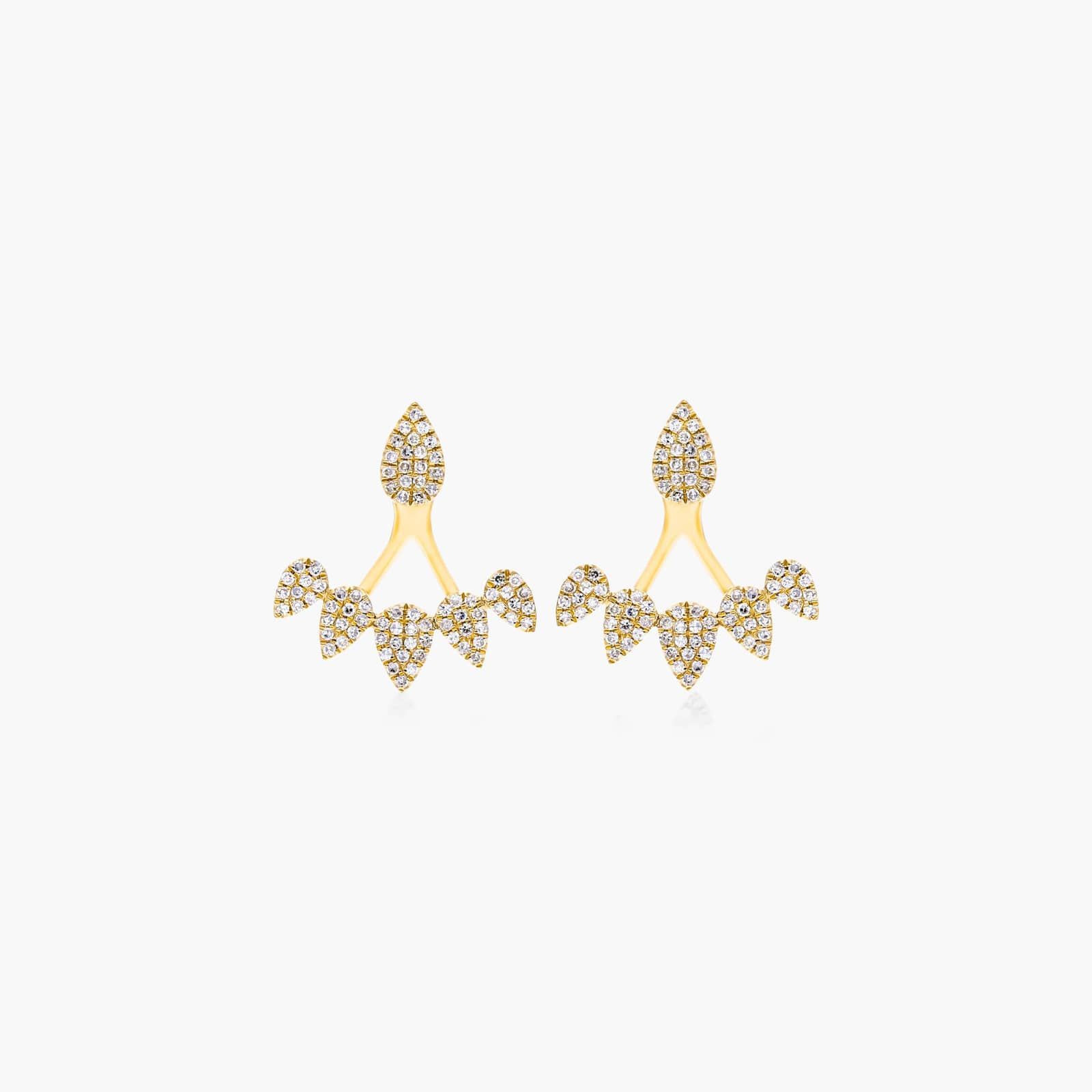 Graduated Teardrop Diamond Drop Earrings In 14K Yellow Gold By James Allen