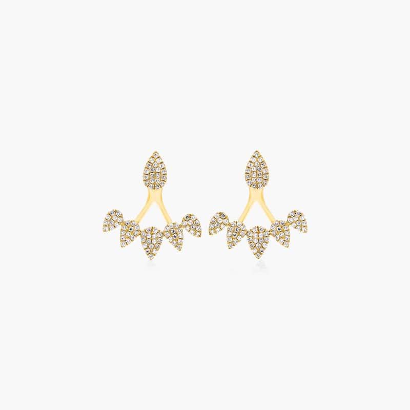 Graduated Teardrop Diamond Drop Earrings In 14K Yellow Gold By James Allen