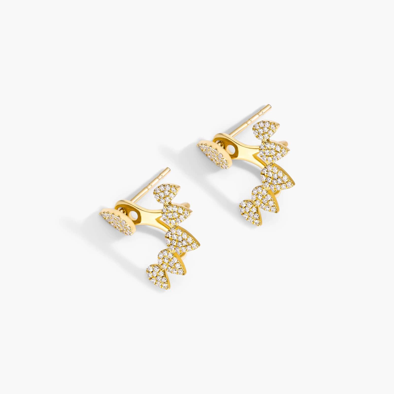 Graduated Teardrop Diamond Drop Earrings In 14K Yellow Gold By James Allen