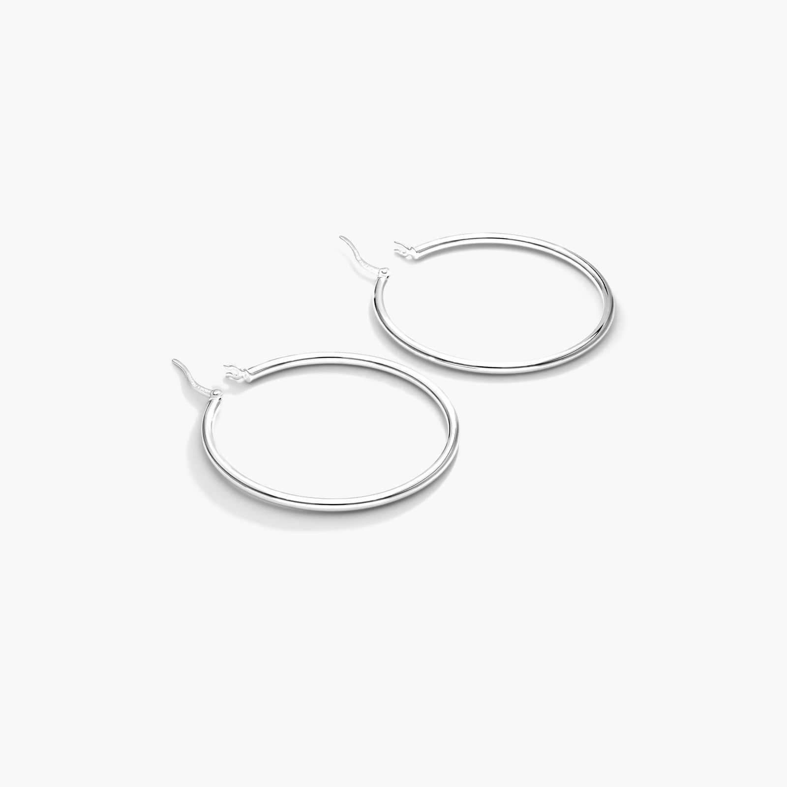 Standard Tube Hoop Earrings In 14K White Gold By James Allen
