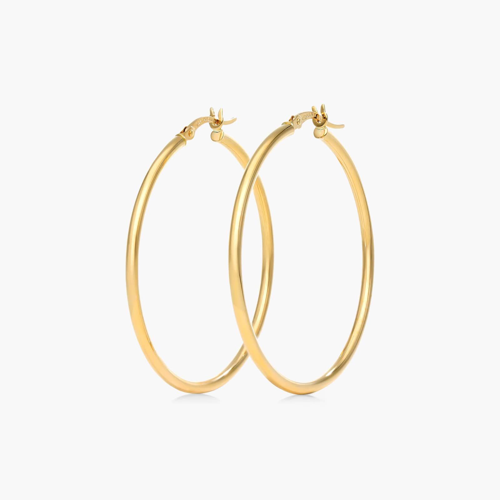 Standard Tube Hoop Earrings In 14K Yellow Gold By James Allen