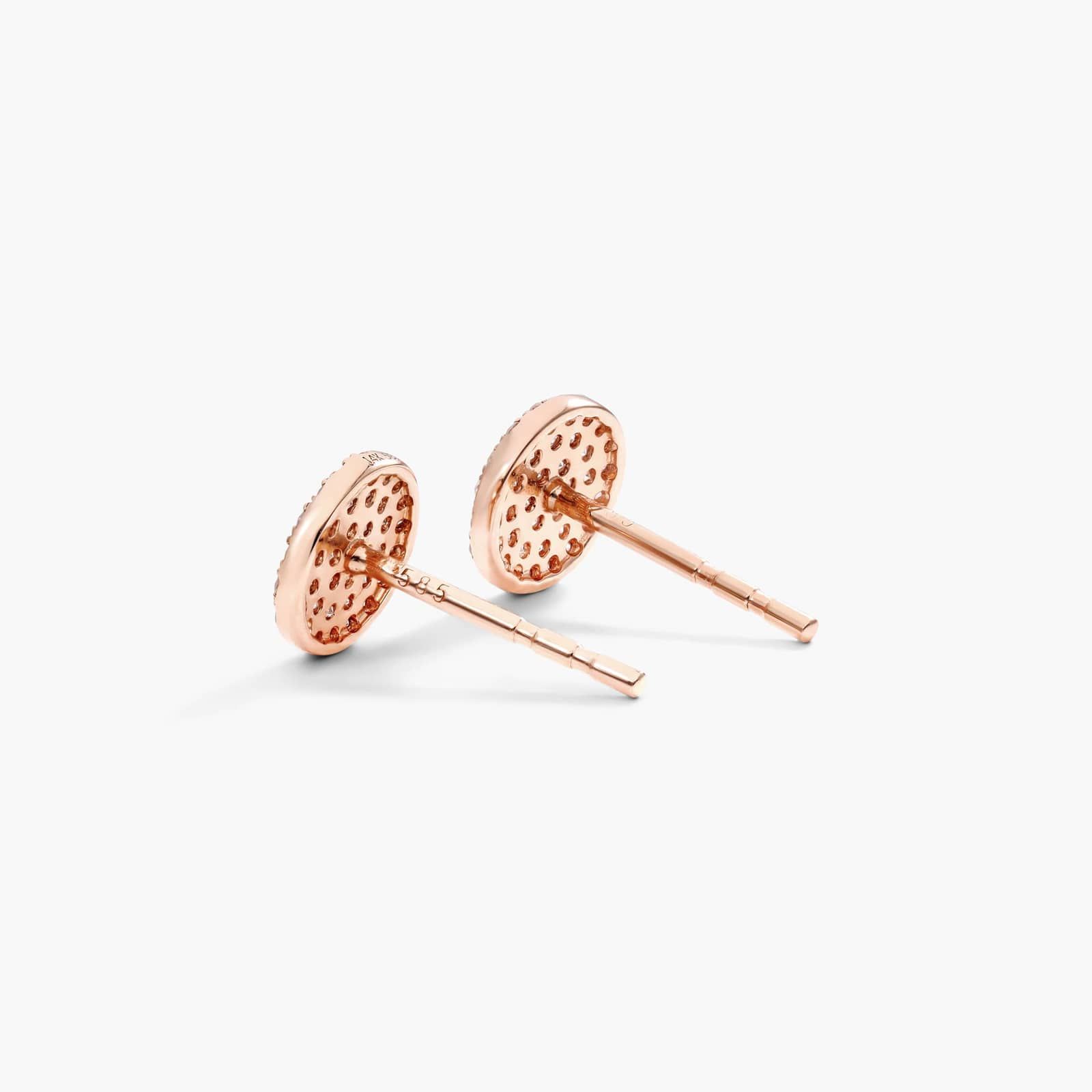 Disc Diamond Earrings In 14K Rose Gold By James Allen