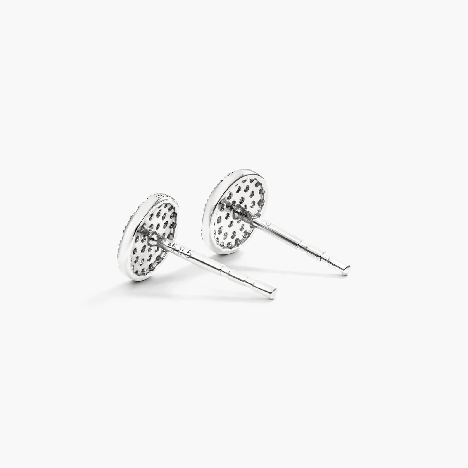 Disc Diamond Earrings In 14K White Gold By James Allen