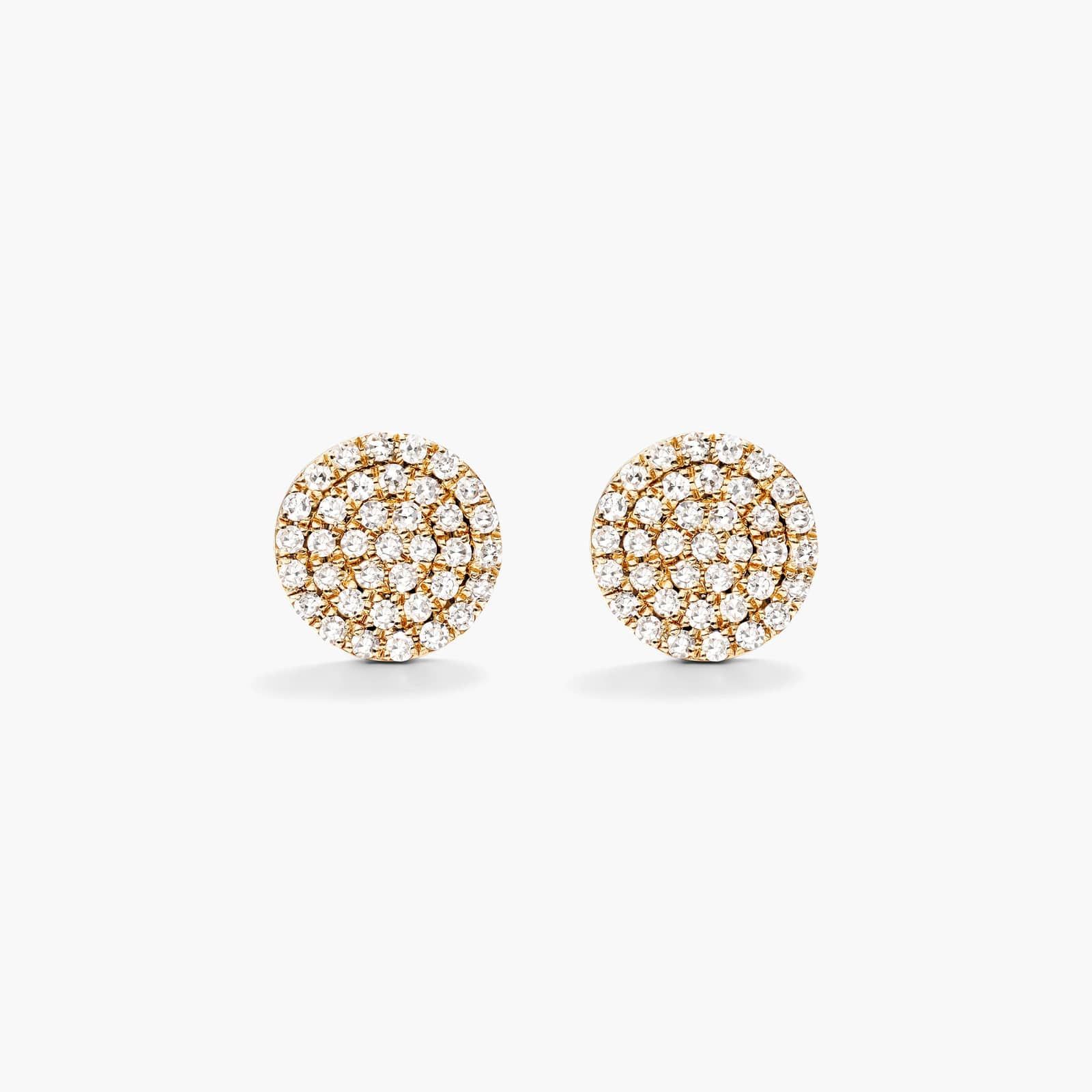 Disc Diamond Earrings In 14K Yellow Gold By James Allen