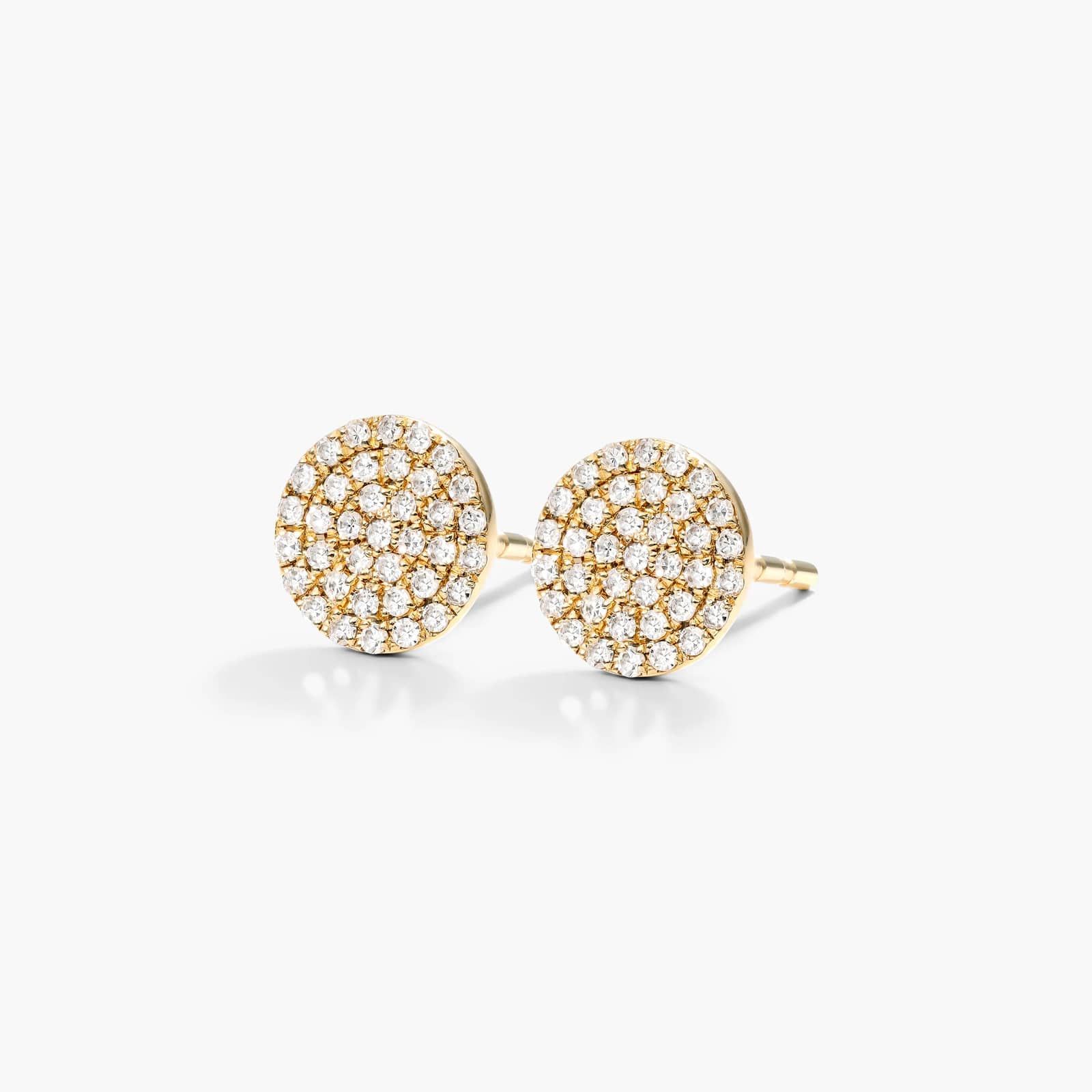 Disc Diamond Earrings In 14K Yellow Gold By James Allen