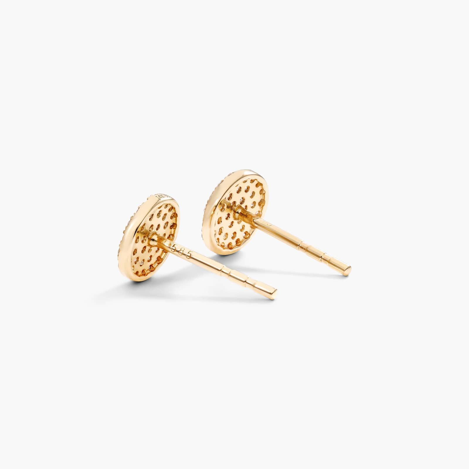Disc Diamond Earrings In 14K Yellow Gold By James Allen