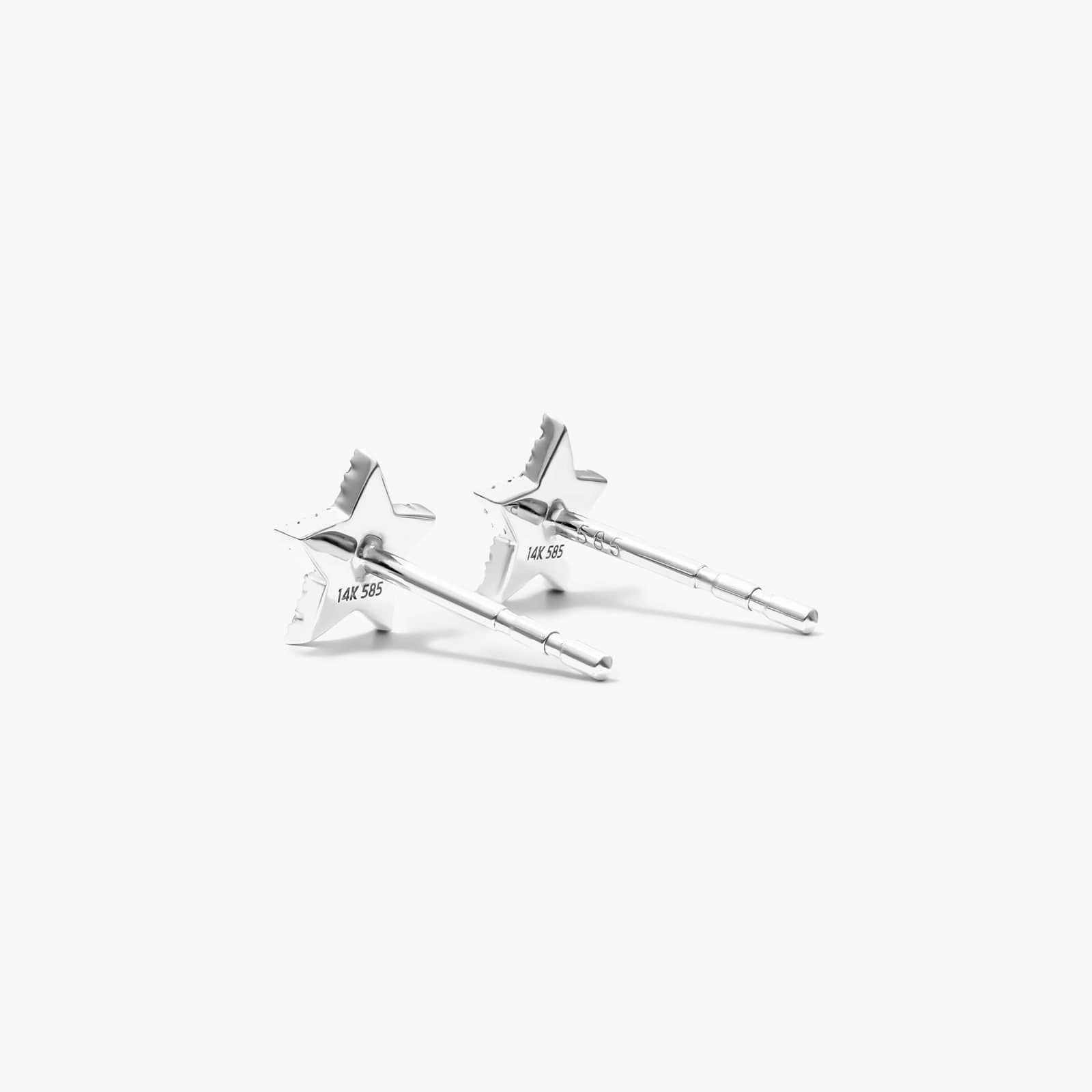 Star Diamond Earrings In 14K White Gold By James Allen