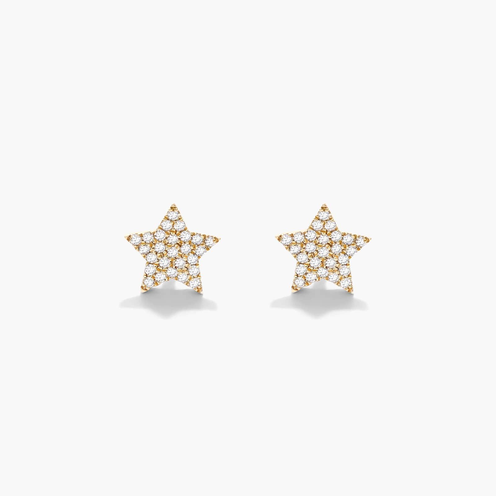 Star Diamond Earrings In 14K Yellow Gold By James Allen