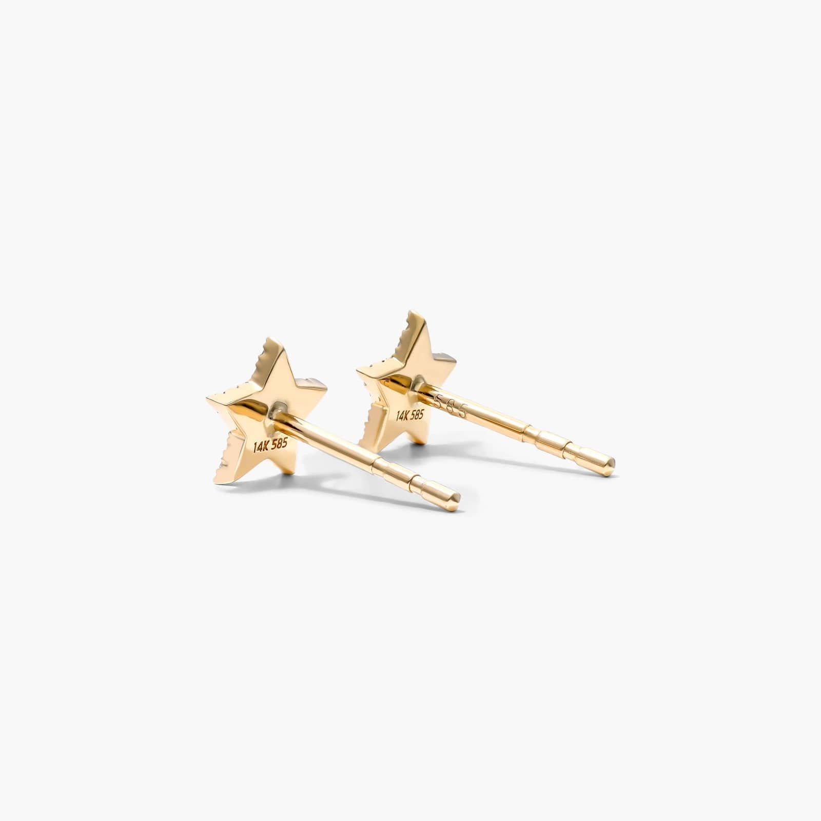 Star Diamond Earrings In 14K Yellow Gold By James Allen