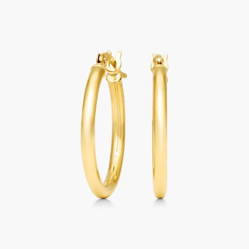 Standard Tube Hoop Earrings In 14K Yellow Gold By James Allen