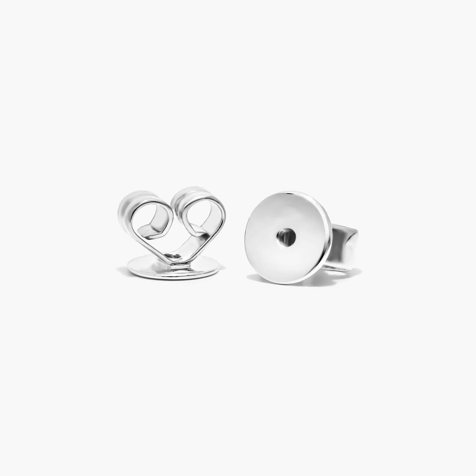 Petite Heart Shape Diamond Earrings In 14K White Gold By James Allen