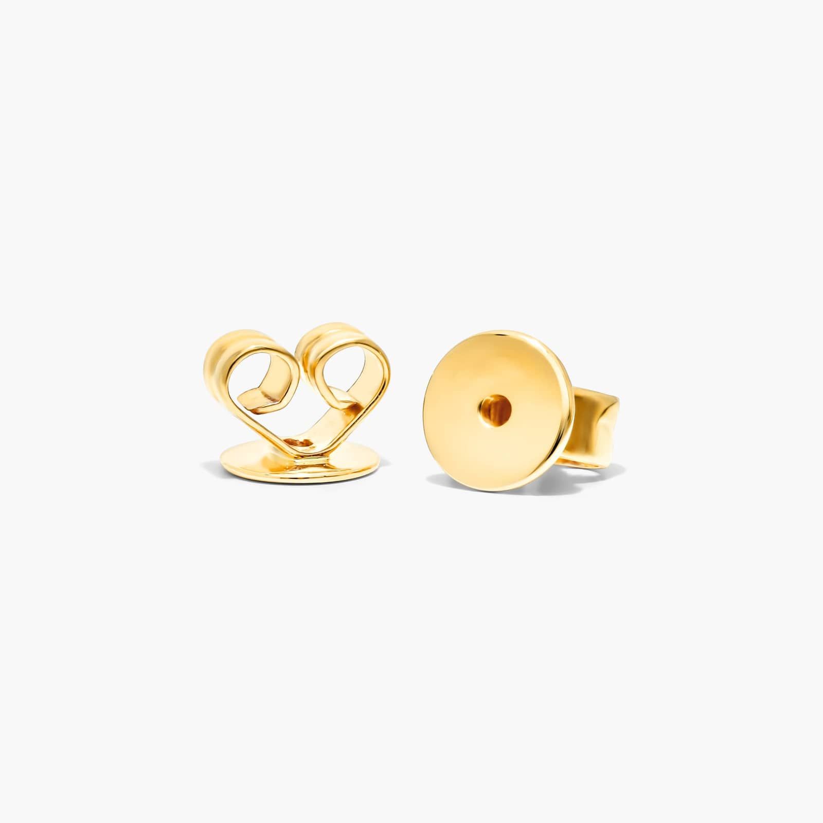 Petite Heart Shape Diamond Earrings In 14K Yellow Gold By James Allen