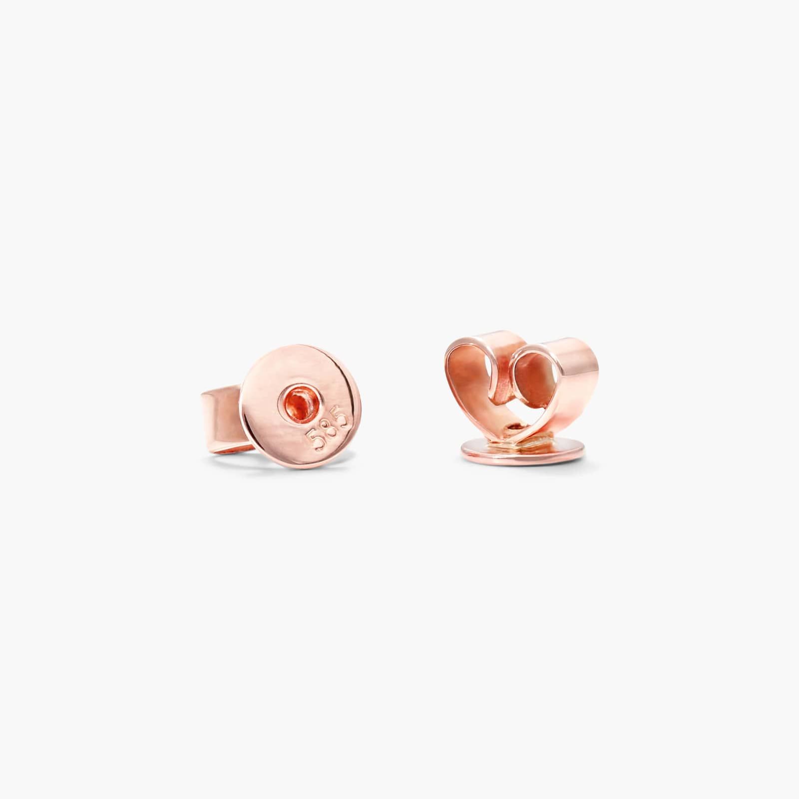 Heart Earrings With Round Diamonds In 14K Rose Gold By James Allen