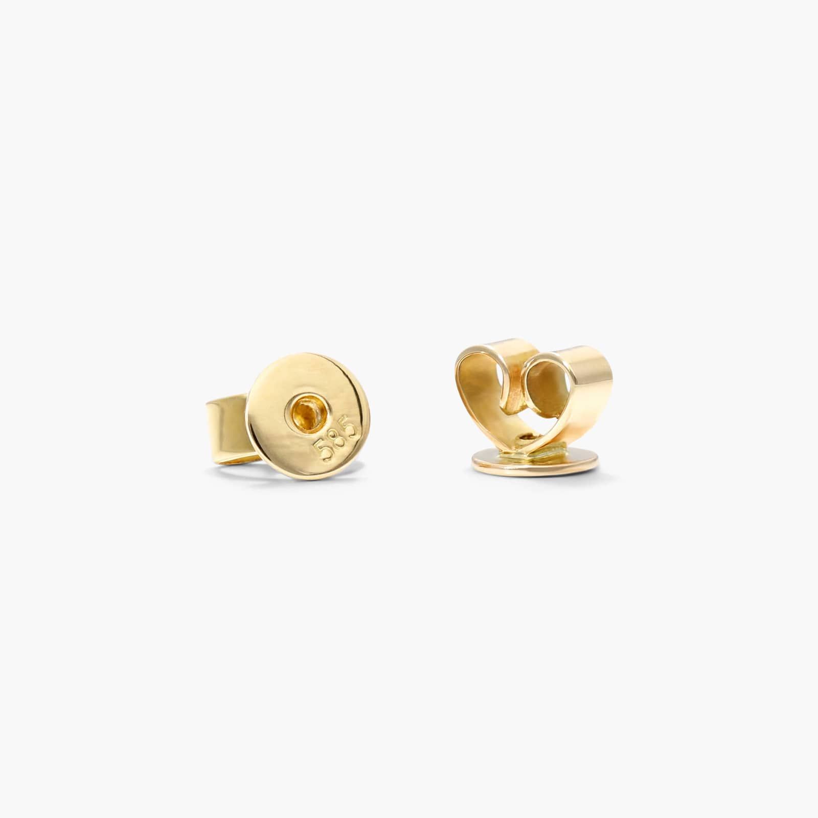 Heart Earrings With Round Diamonds In 14K Yellow Gold By James Allen