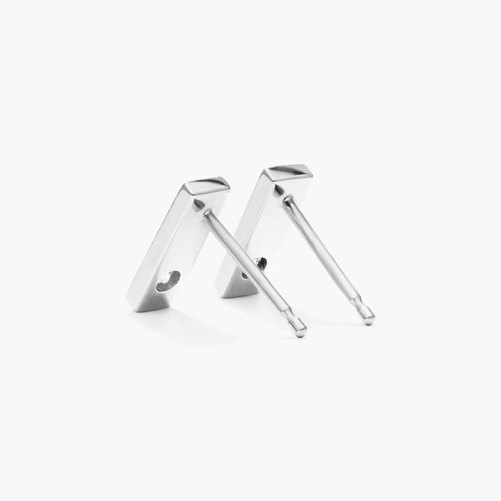 Petite Bar Diamond Earrings In 14K White Gold By James Allen