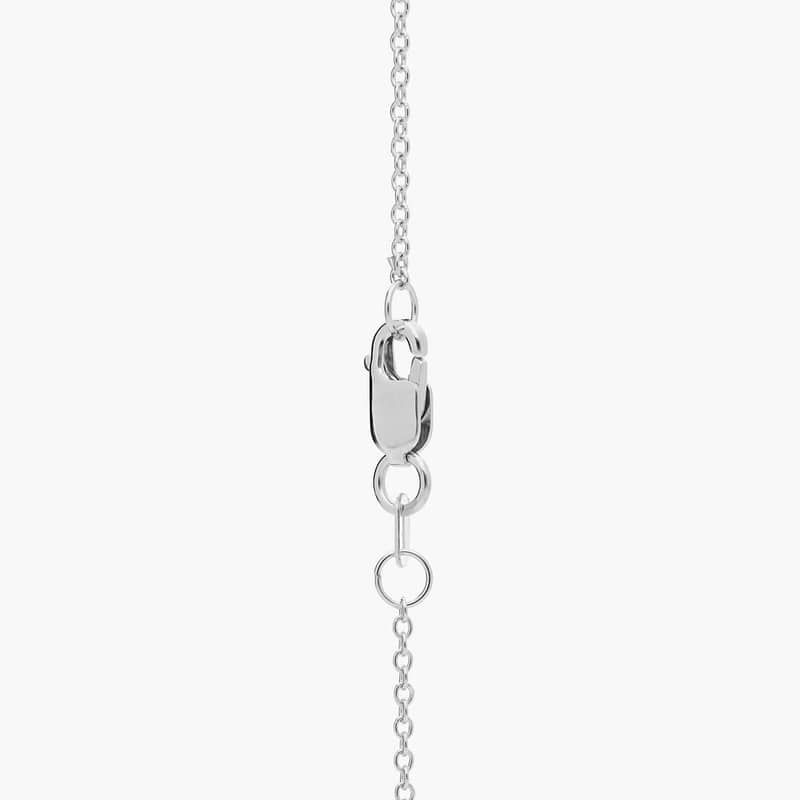 Opal Solitaire Pendant in 14k White Gold (7mm)