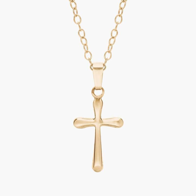 Children's Cross Pendant in 14k Yellow Gold