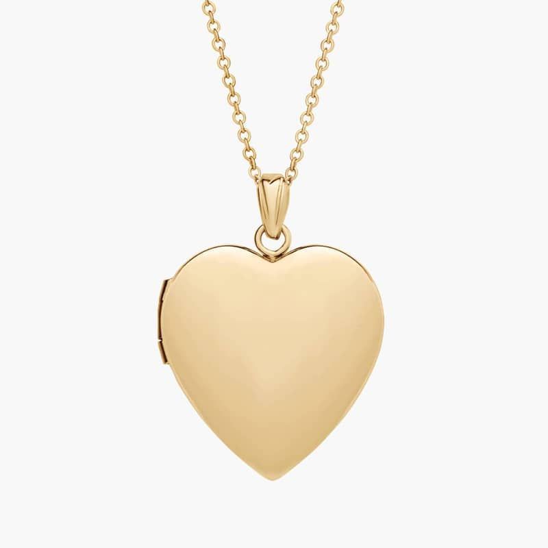 18" Sweetheart Locket in 14k Yellow Gold