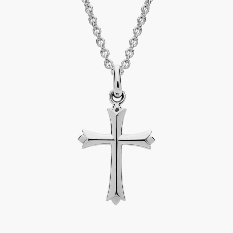 Children's Fancy Cross Pendant in Sterling Silver