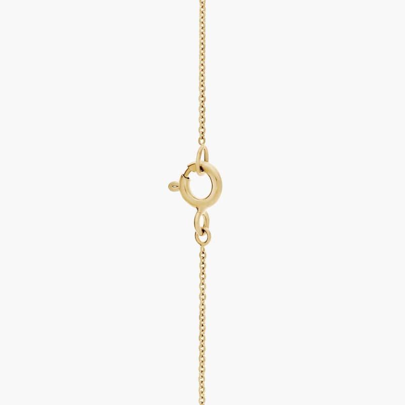 Mini Lotus Diamond Pendant in 14k Yellow Gold