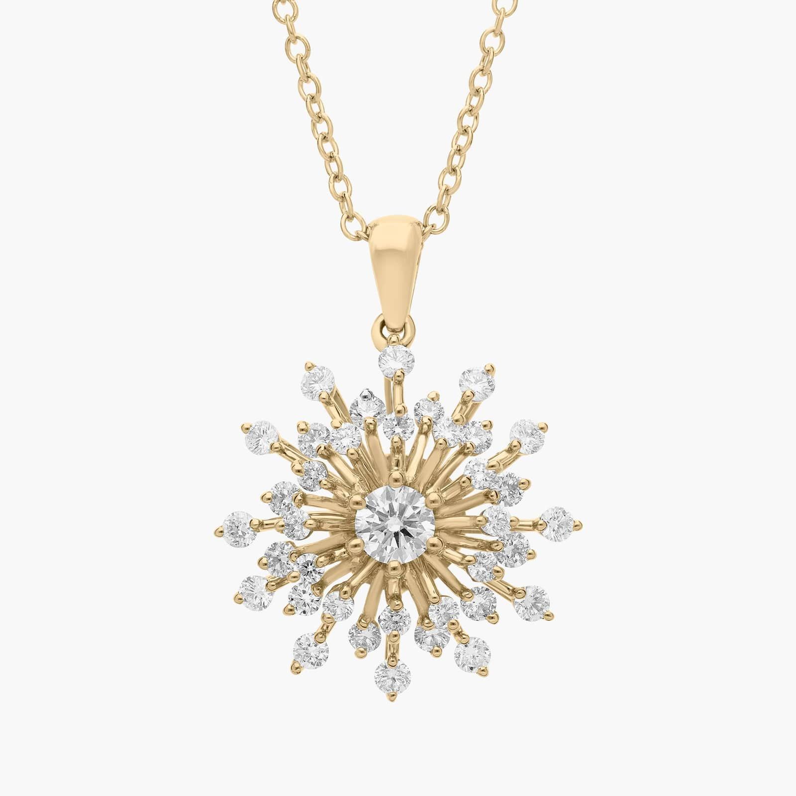 Pendant 14 K high quality gold, stunning diamonds