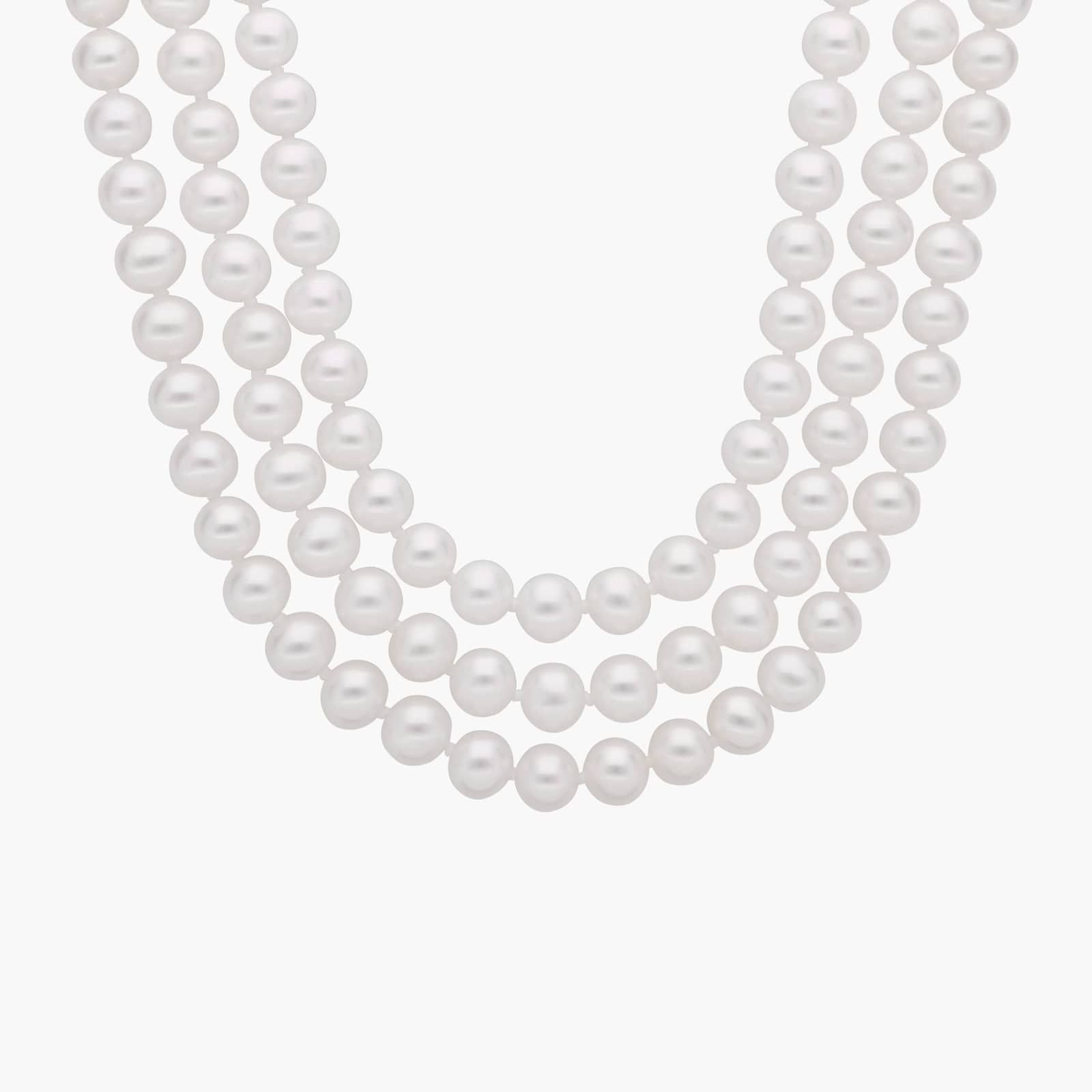 Triple deals Strand Pearl Necklace