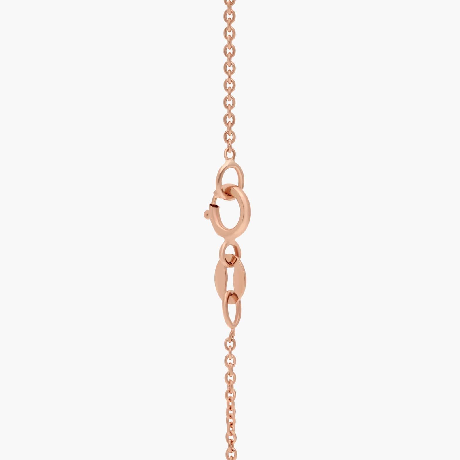 Morganite and Diamond Halo Necklace in 14k Rose Gold (8mm)