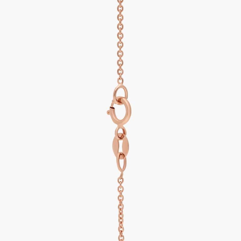 Morganite and Diamond Halo Necklace in 14k Rose Gold (8mm)