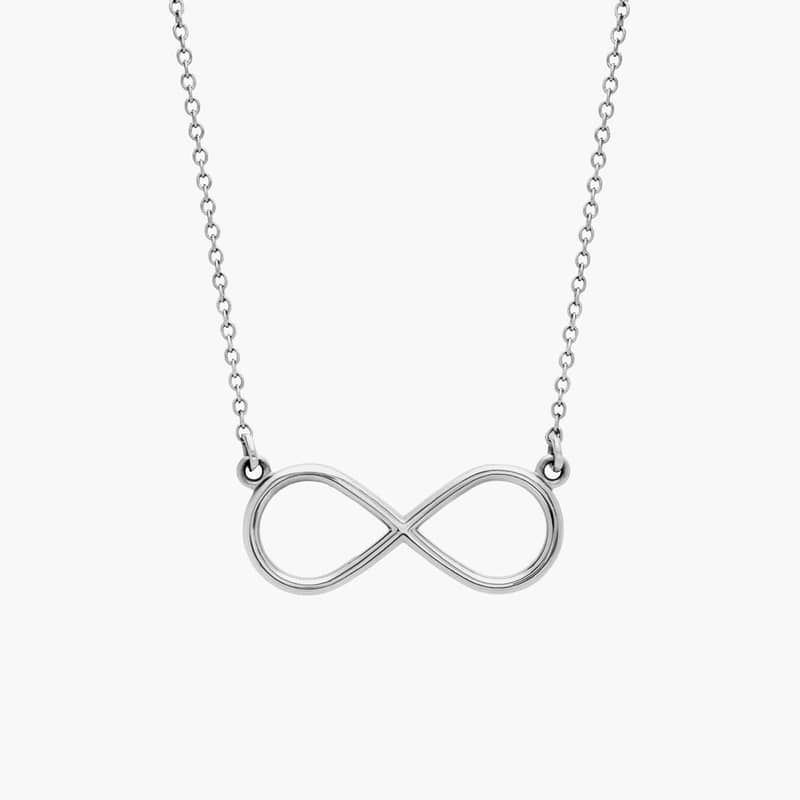 16" Infinity Necklace in Platinum (1 mm)