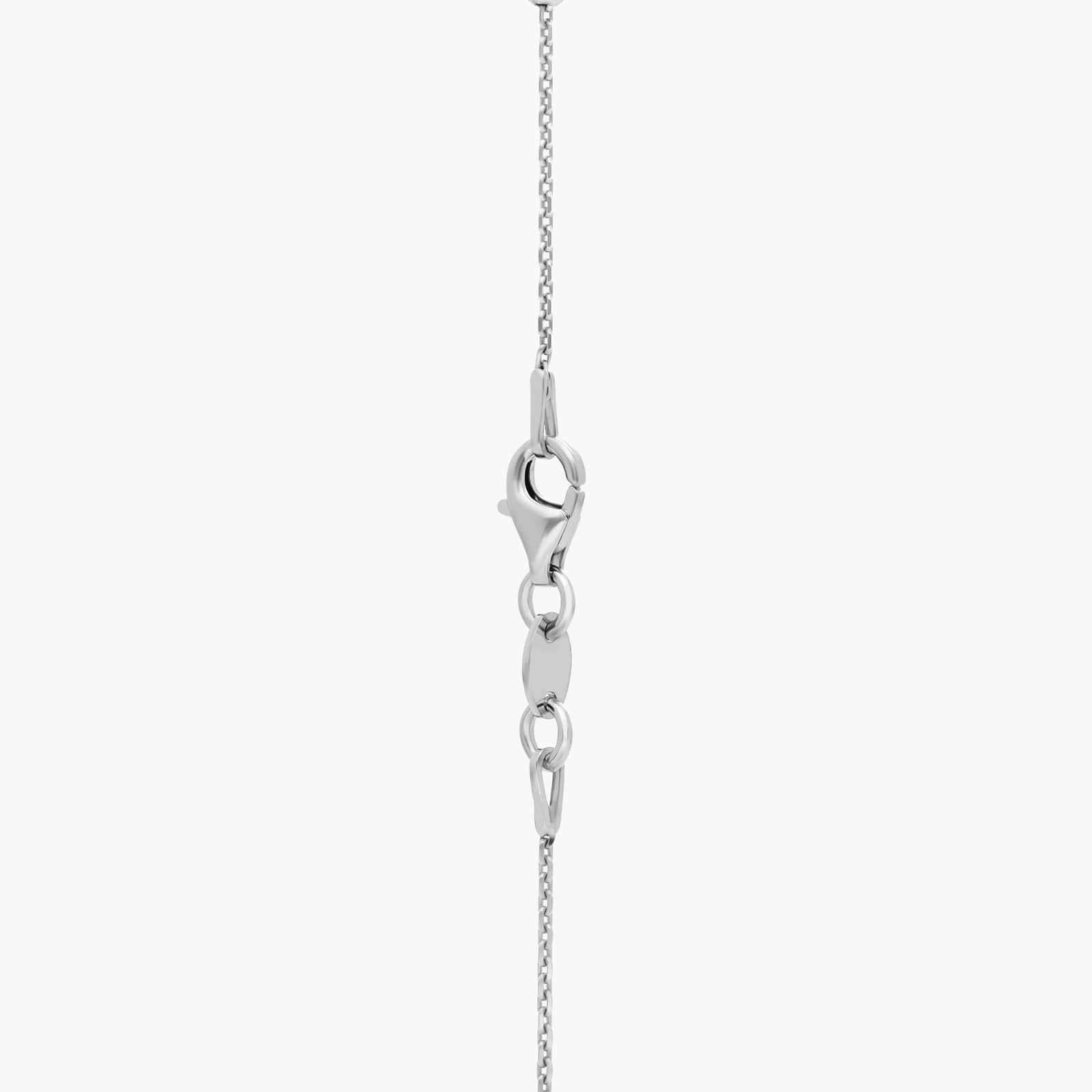 36" Long Moon Cut Shimmer Necklace in Italian Sterling Silver