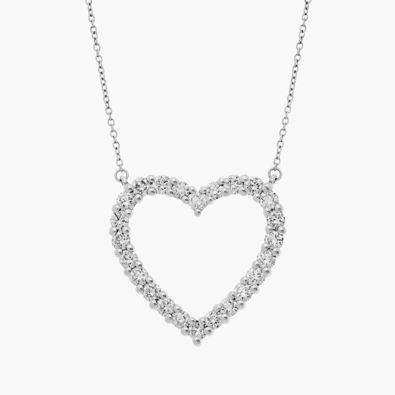 Diamond Heart Pendant in Platinum (2 ct. tw.)