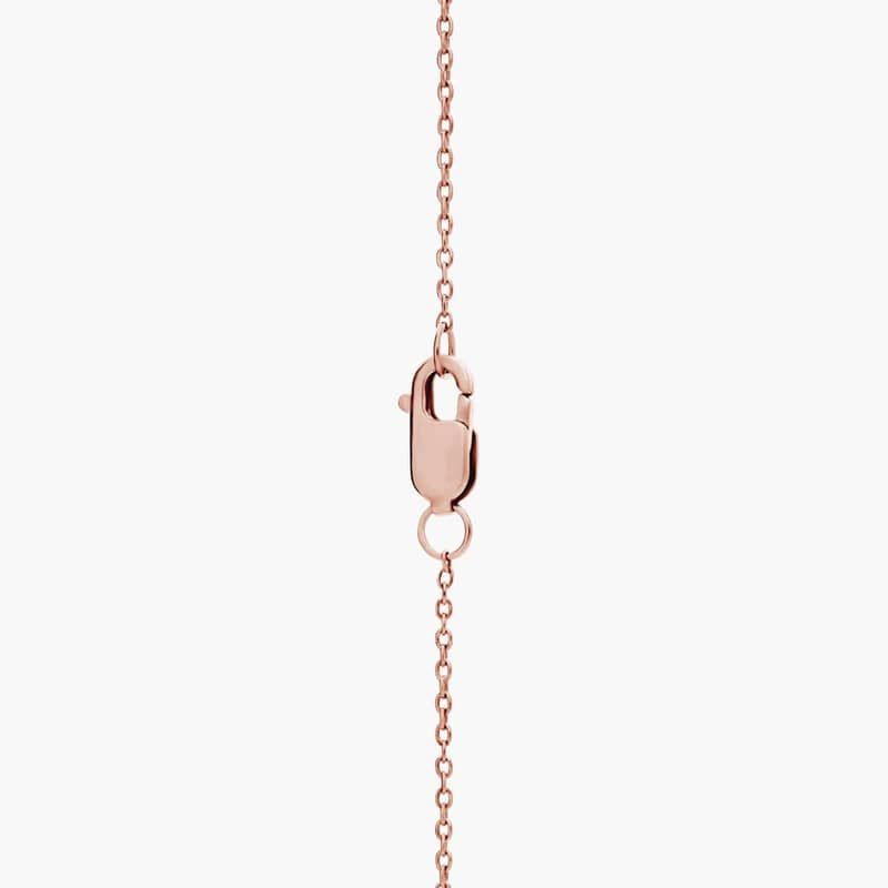 Mini Diamond Bar Necklace in 14k Rose Gold