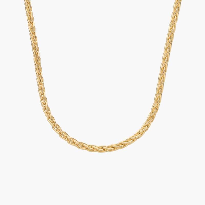 20" Wheat Chain in 14k Yellow Gold (1.2 mm)