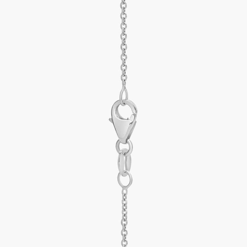 Large Slender Diamond Cross Pendant in 14k White Gold (1/8 ct. tw.)