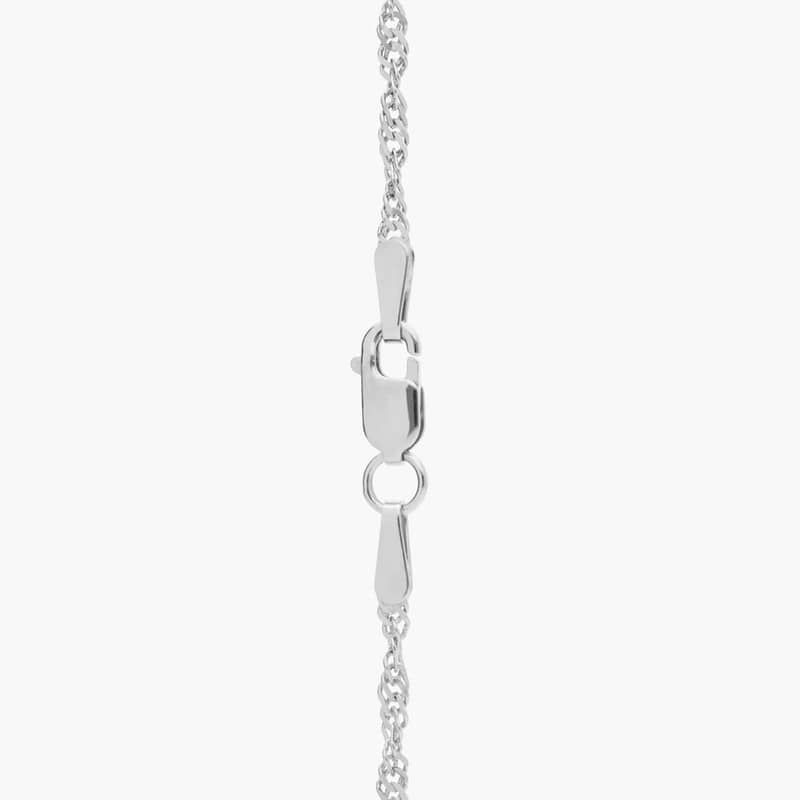 18" Singapore Chain in 14k White Gold (1.7 mm)