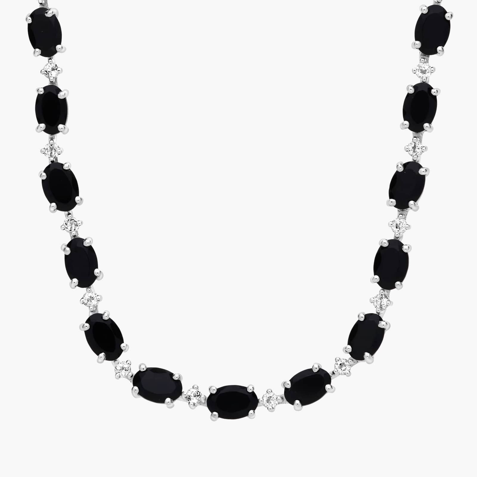 Cheapest Sterling & Onyx statement necklace