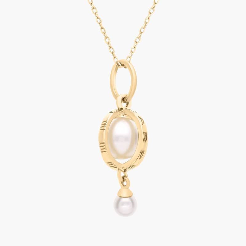 Carpe Diem Pearl Charm in 18k Yellow Gold