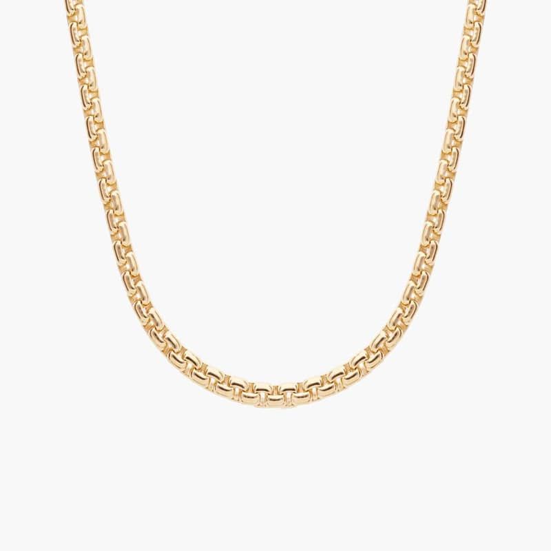 24" Box Chain in Solid 14k Yellow Gold (2.7 mm)