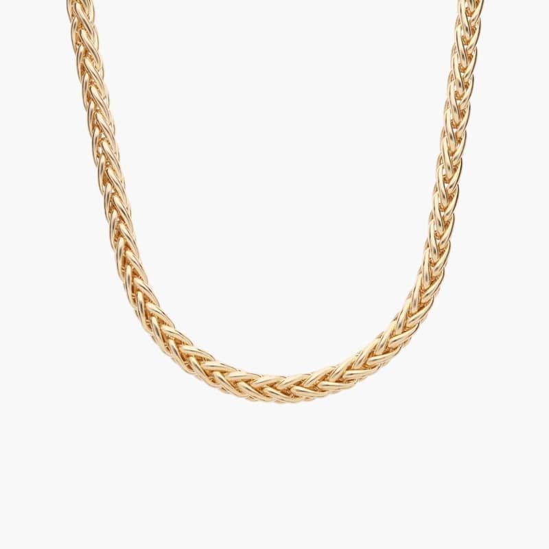 20" Wheat Chain Necklace in 14k Italian Yellow Gold (3.1 mm)