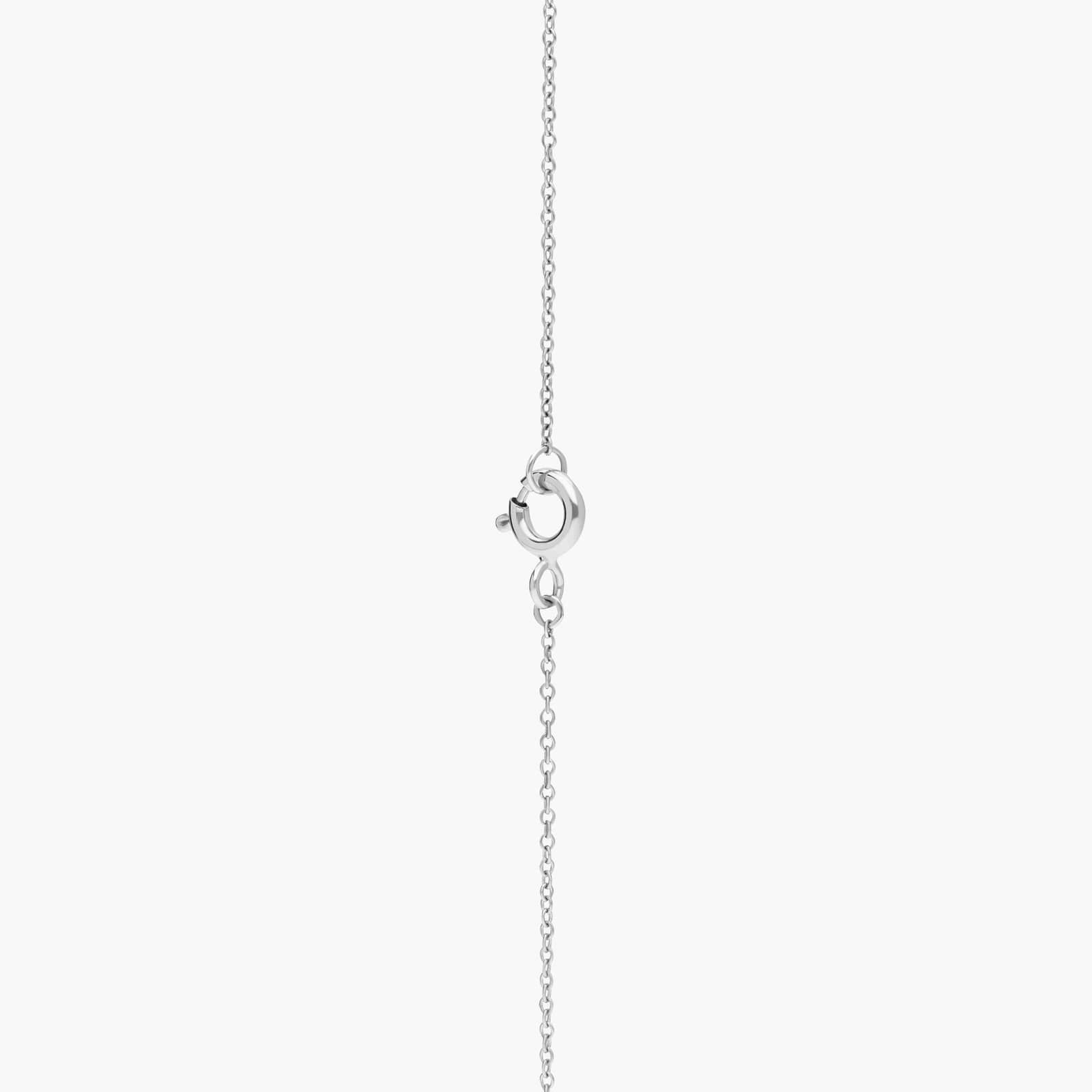 Mini Horseshoe Diamond Necklace in 14k White Gold (1/10 ct. tw.)