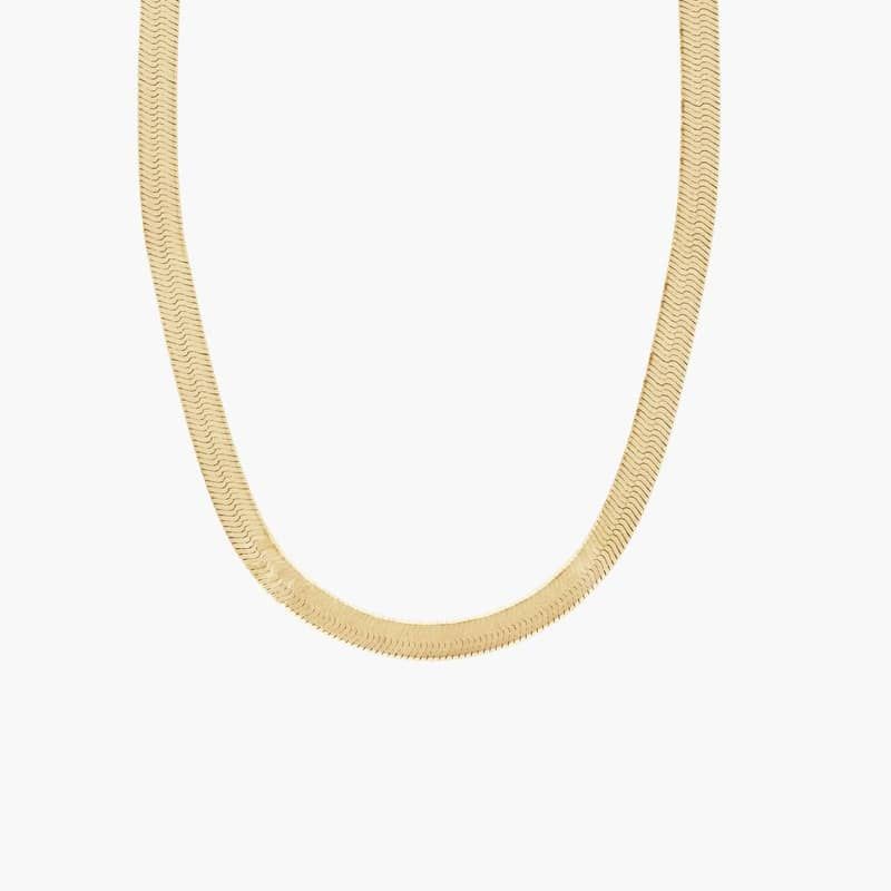 18" Herringbone Chain in 14k Italian Yellow Gold (3 mm)