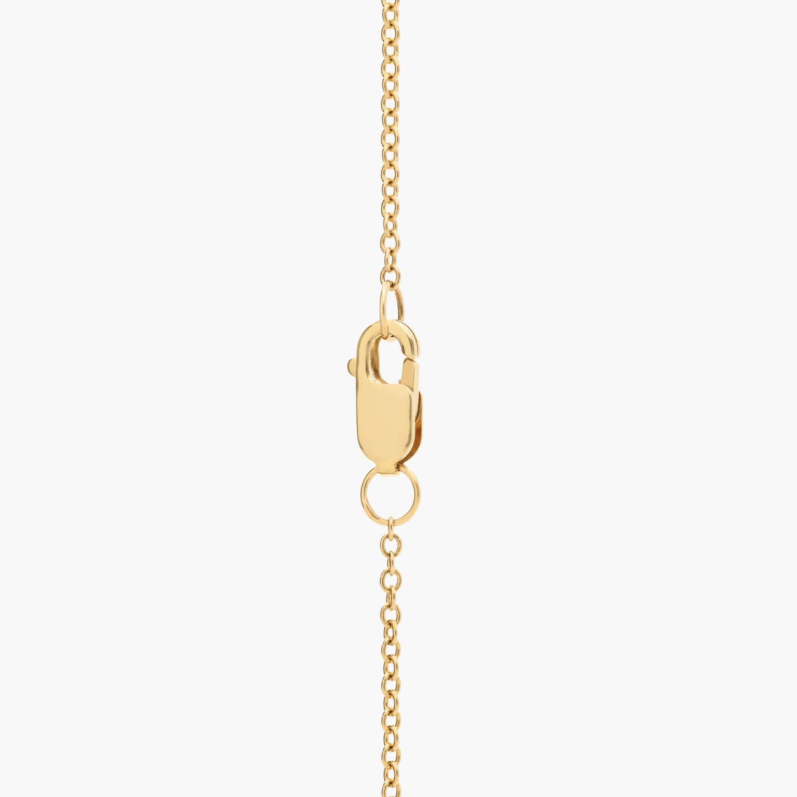 Baguette and Oval Drop Diamond Necklace in 14k Yellow Gold (1/5 ct. tw.)