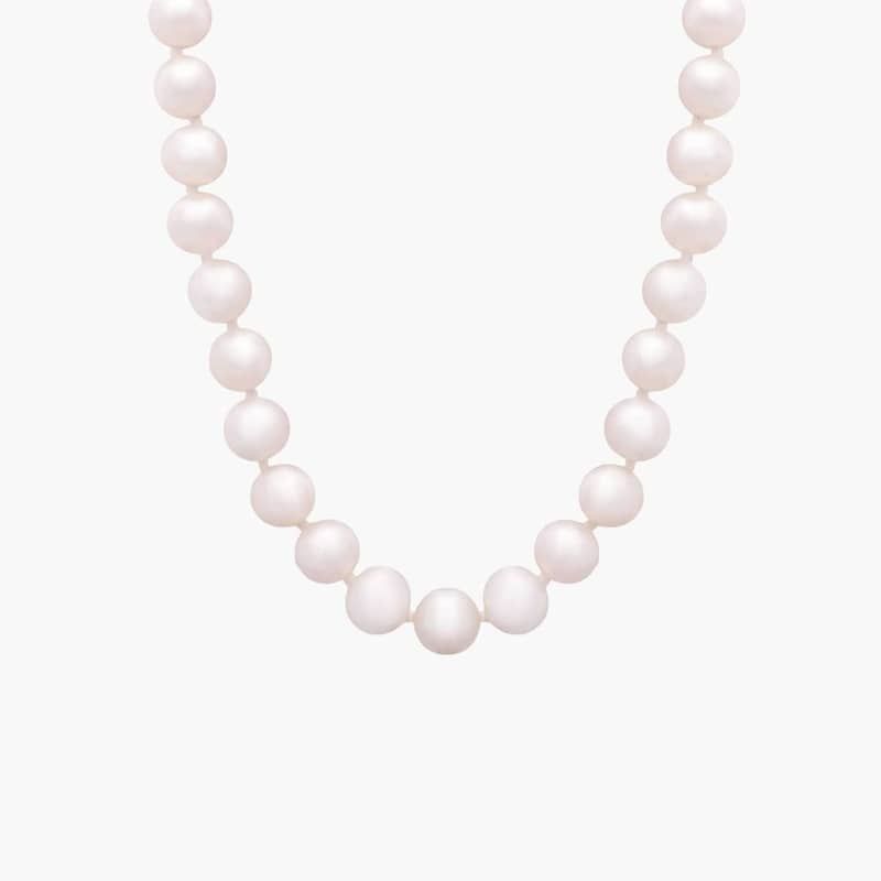 20" Freshwater Cultured Pearl Strand Necklace in 14k White Gold (7.0-7.5mm)